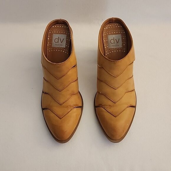 DV By Dolce Vita Juicy Cognac Pointy Toe Slip On Heeled Mules size 7.5 - Picture 2 of 10